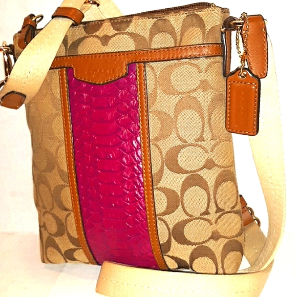 NWOT COACH North South Snakeskin Embossed X-body - Picture 2 of 16